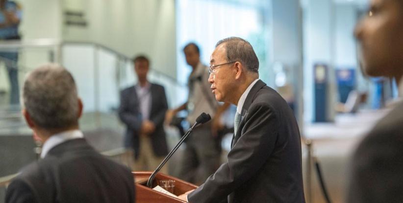 كي مون مصدوم من هول الدمار في غزة ويدعو لرفع الحصار