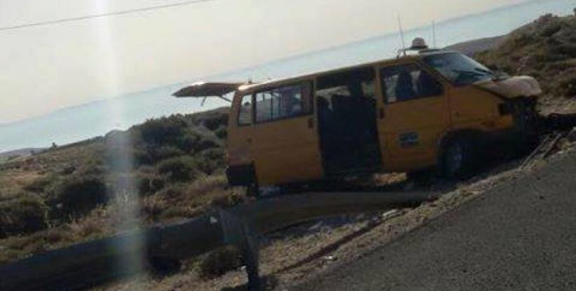 اصابة 11 شخص في حادث تصادم بين مركبتين فلسطينية واستيطانية شرق رام الله