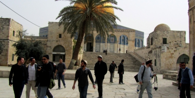 مستوطنون وضباط يقتحمون باحات الأقصى