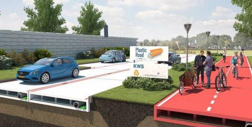 لاول مرة في العالم | البلاستيك بديلا للزفته في رصف الطرق