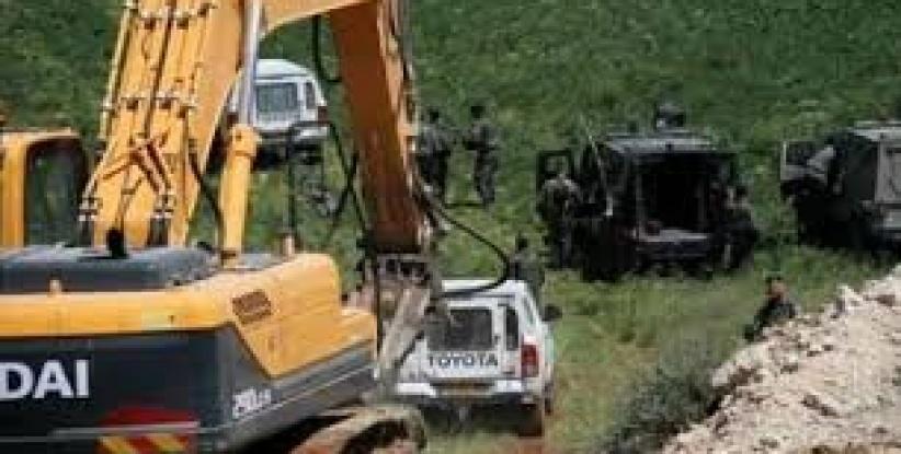 أعمال تجريف استيطانية بـ10 مواقع في سلفيت