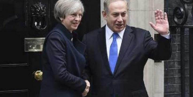 نتنياهو يغادر الى لندن للمشاركة بحفل وعشاء اقامته رئيسة وزراء بريطانيا على شرف وعد لفور