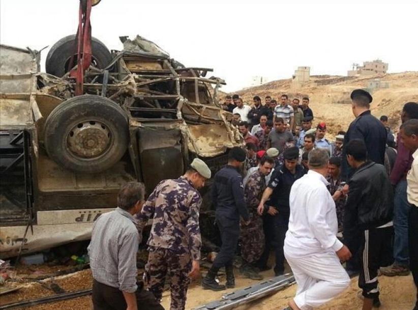 وفاة 15 معتمرا فلسطينيا بحادث بالأردن