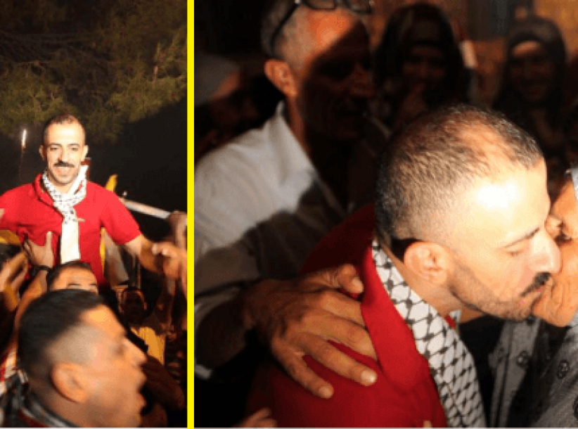 بيت لحم: المئات يستقبلون الاسير خالد عساكرة