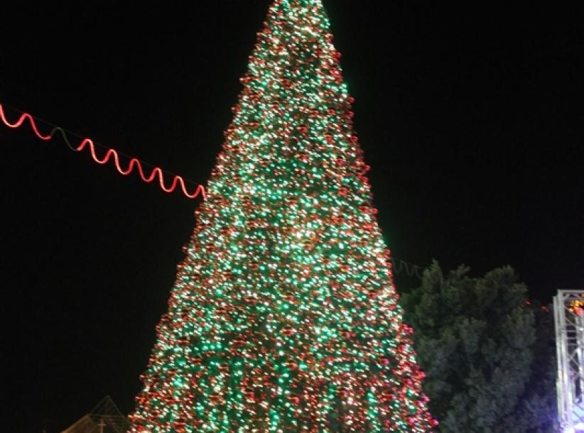 هكذا أضاءت بيت لحم شجرة الميلاد