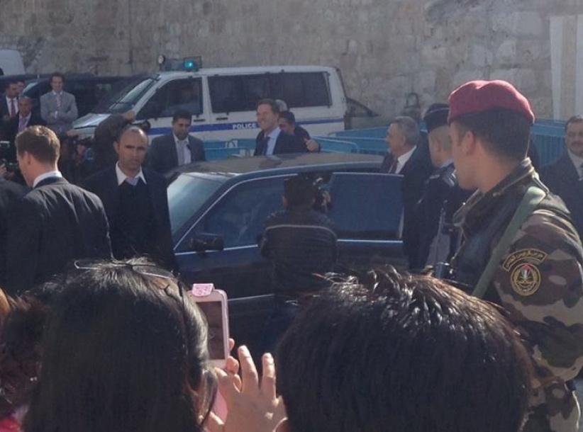 بالصور : زيارة رئيس الوزراء الهولدني الى مدينة بيت لحم اليوم