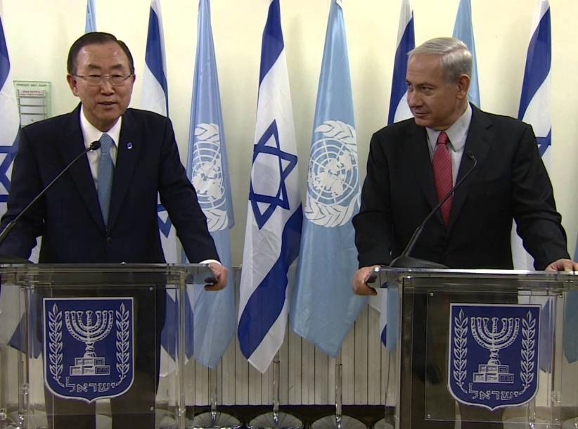 نتنياهو يهاجم كي مون و