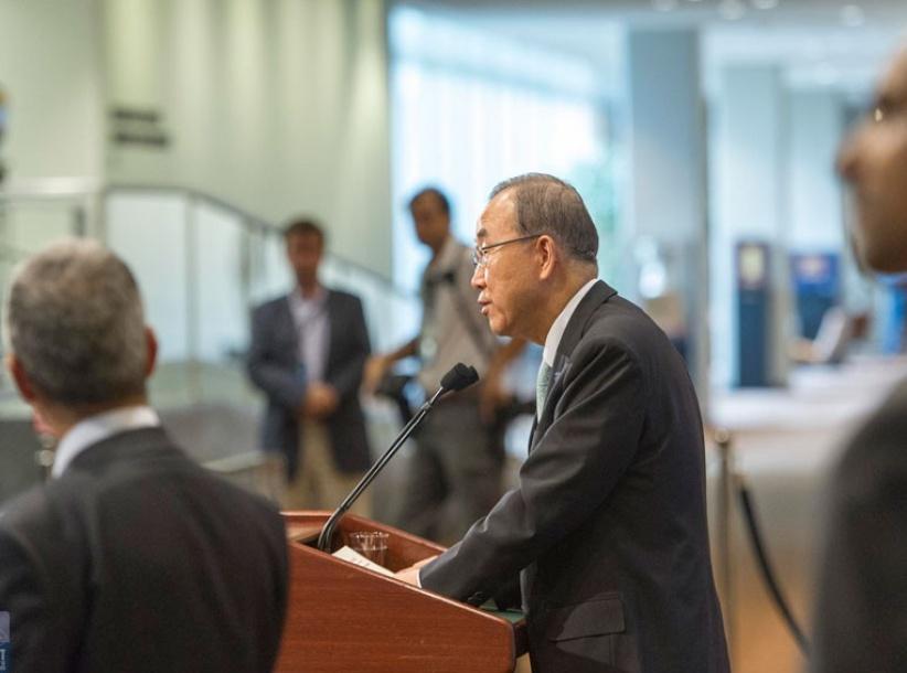 كي مون مصدوم من هول الدمار في غزة ويدعو لرفع الحصار