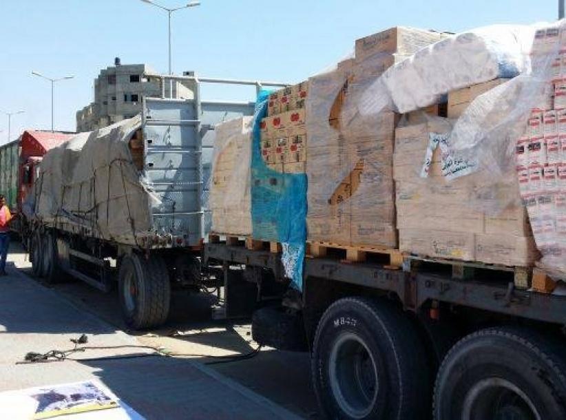 إدخال 720 شاحنة لغزة
