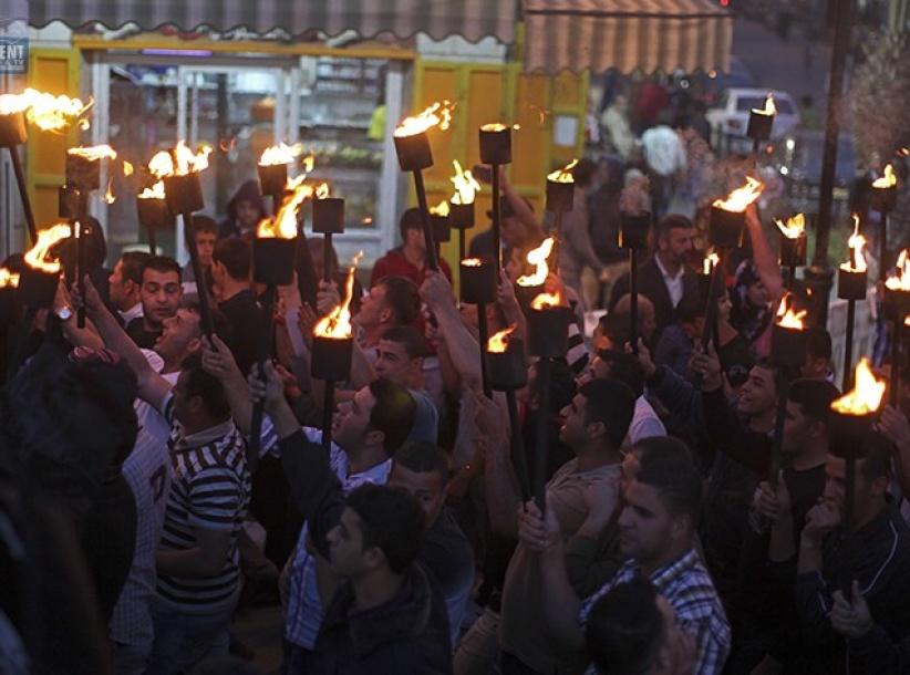 مسيرة مشاعل في نابلس بذكرى النكبة