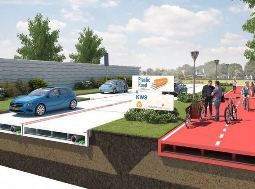 لاول مرة في العالم | البلاستيك بديلا للزفته في رصف الطرق