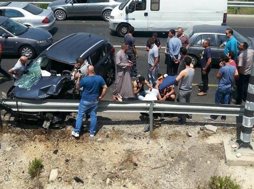 حادث سير على طريق مستوطنة عصيون