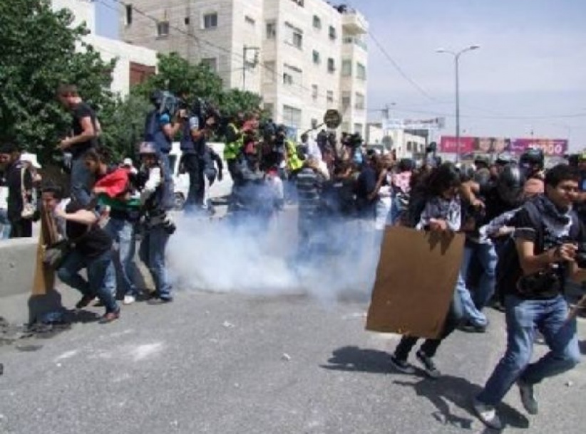 اصابة مجندة اسرائيلية في مواجهات على قلنديا