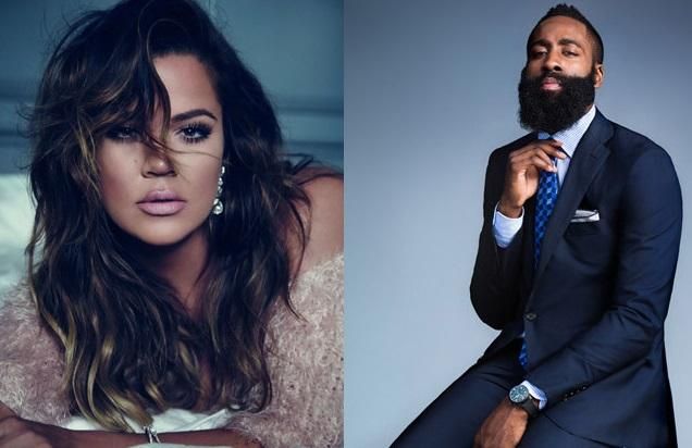 <p>Khloe و James Harden</p>