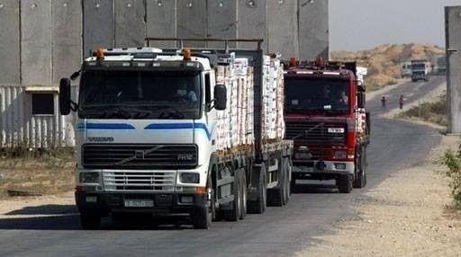 إدخال بضائع ومساعدات لغزة عبر