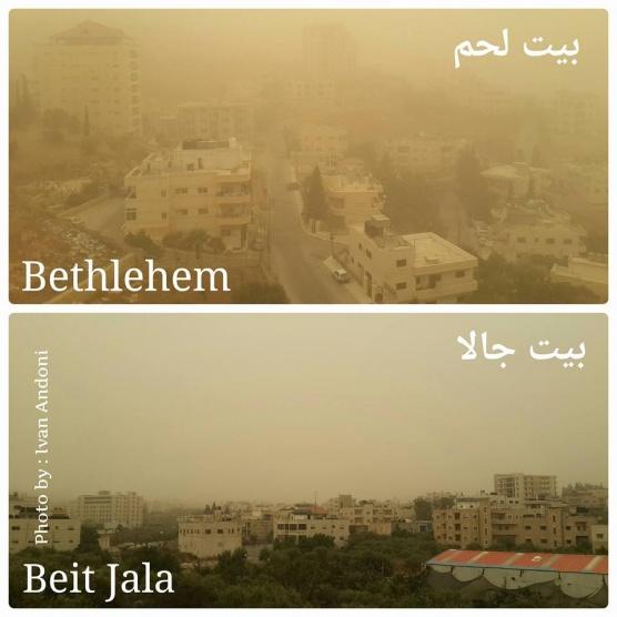 حالة الطقس: عاصفة رملية وأجواء حارة ومغبرة