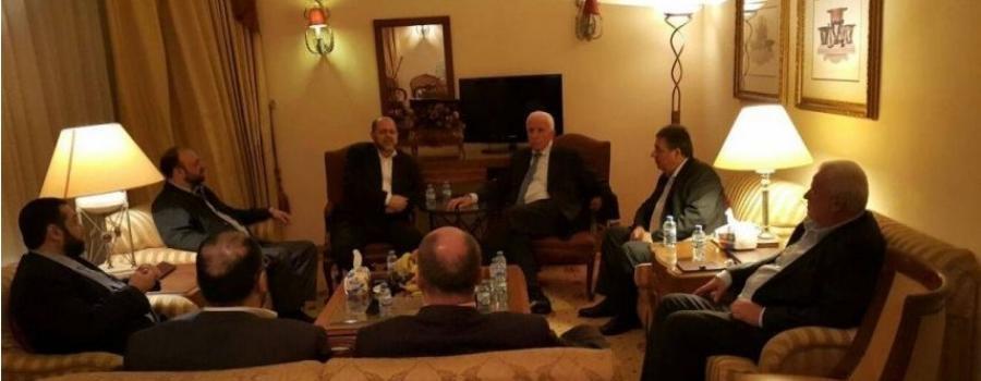 الأحمد وأبو مرزوق يبحثان سبل تطبيق المصالحة لدعم الهبة الجماهيرية