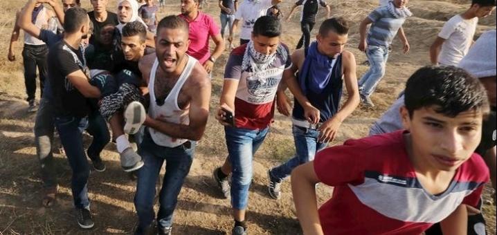 42 اصابة بمواجهات غزة