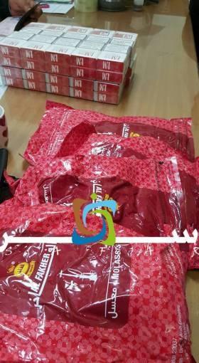 فشل محاولة تهريب معسل داخل علب لبن على معبر الكرامة 
