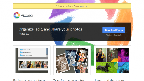 جوجل تعلن إيقاف خدمة الصور Picasa قريبا