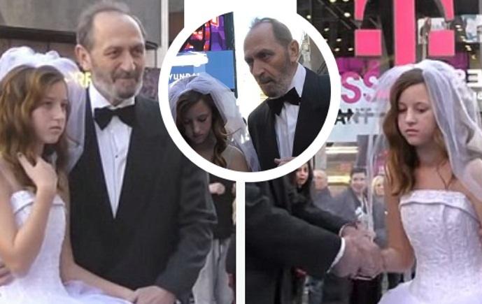 صور - زواج طفلة بعمر 12 عاماً من رجل ستيني يشعل غضباً كبيراً