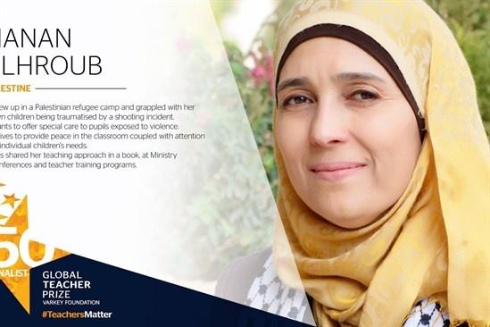 الفلسطينية حنان الحروب أفضل معلم في العالم
