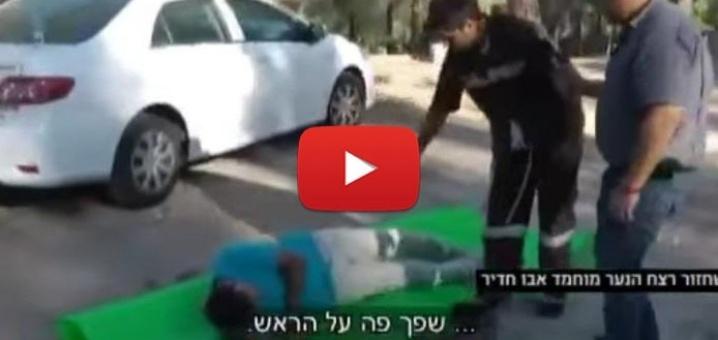 قاتل الطفل أبو خضير يمثل الجريمة