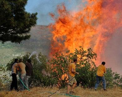 النيران تندلع في عدة مناطق ببيت لحم