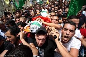 جماهير نابلس تشيع جثمان الشهيد دويكات