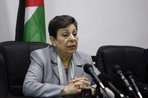 عشراوي تطلع وزيرة سلوفينية على المستجدات السياسية