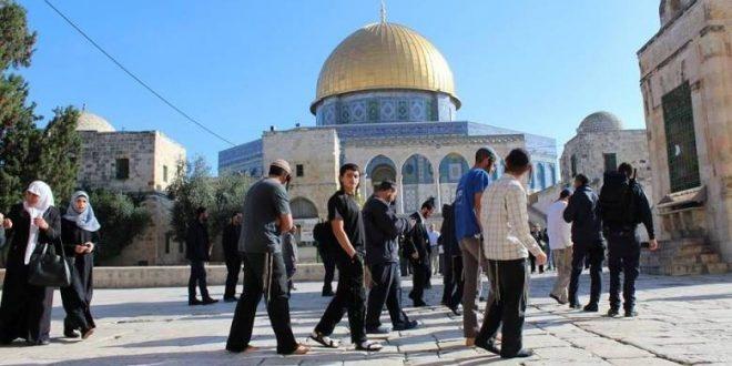 عشرات المتطرفين اليهود يقتحمون المسجد الاقصى ويرددون شعارات عنصرية