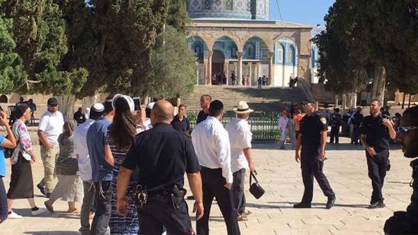 خبير آثار  احتلالي  يقتحم مسجد قبة الصخرة