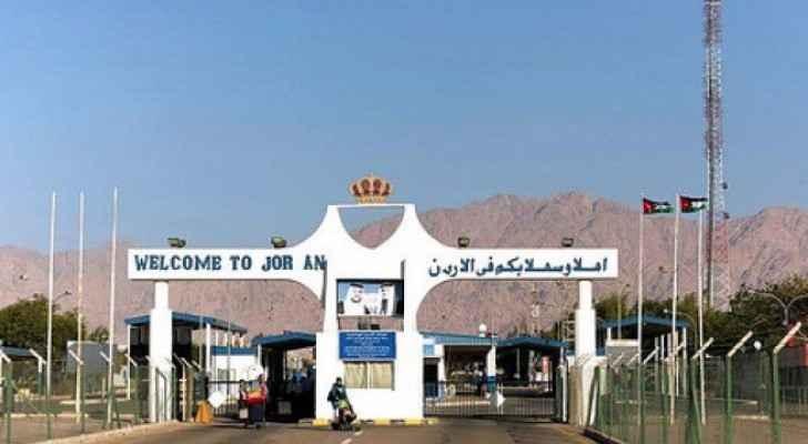 حركة السفر والشحن عبر جسر الملك حسين ومعبري عربة ووادي الأردن