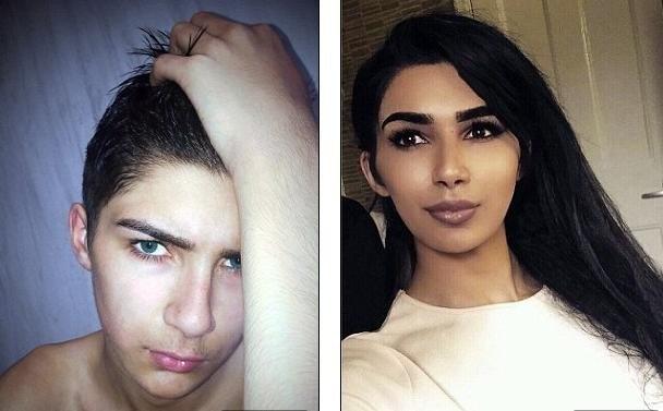 صور- مراهق بريطاني يعود من عطلته الصيفية على هيئة كيم كردشيان