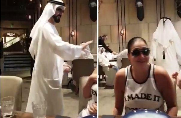 فيديو- الشيخ محمد بن راشد يمازح الفنانة غادة عبدالرازق