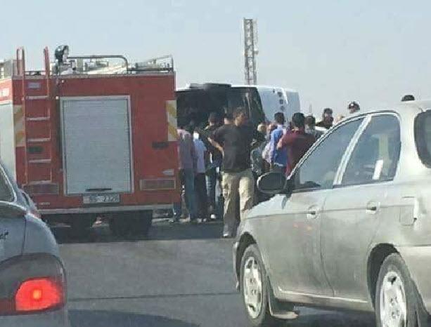6 وفيات على الاقل  بحادث  انقلاب حافلة في اربد بالاردن