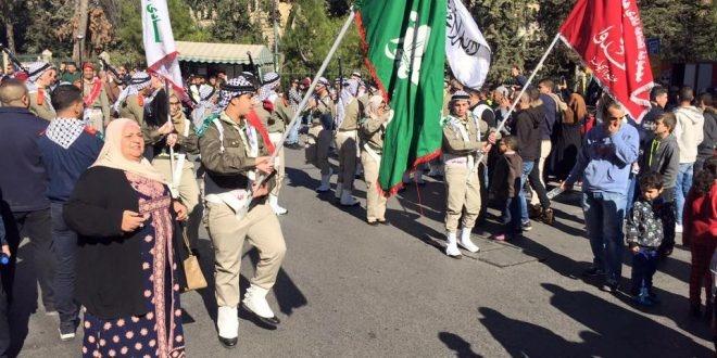 مسيرة كشفية ضخمة  بمناسبة ذكرى المولد النبوي الشريف في القدس