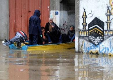 إصابة مواطنين بحريق وأضرار مادية نتيجة المنخفض   في غزة