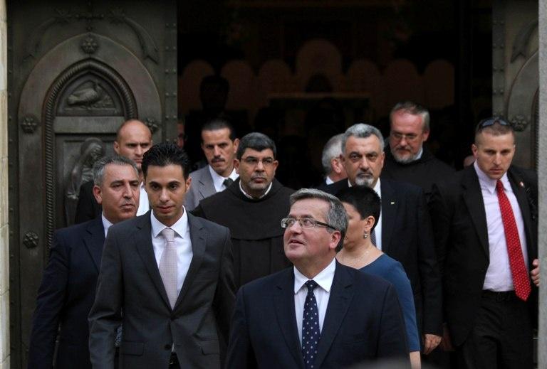 الرئيس البولندي يزور كنيسة المهد