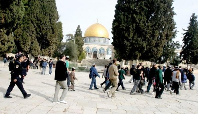 49 مستوطنا يقتحمون الاقصى وسط اجراءات مشددة في القدس