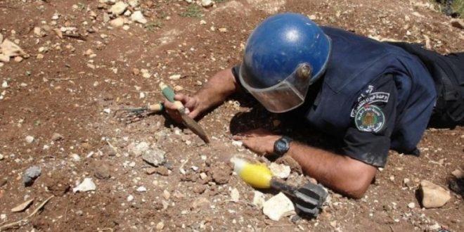 شرطة جنين تتلف جسما مشبوها