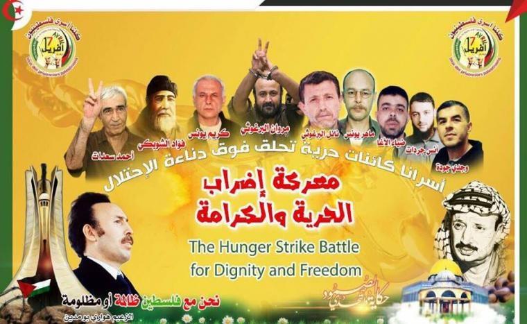 جزائريون يواصلون إضرابهم المفتوح عن الطعام تضامناً مع الأسرى