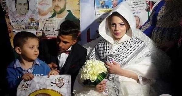 حفل زفاف في خيمة اعتصام الاسرى برام الله