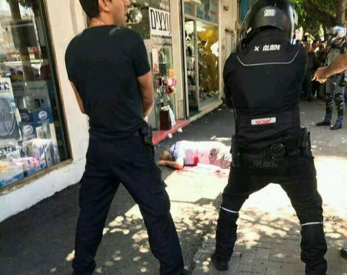 اصابة فلسطيني بزعم محاولته طعن عنصر من شرطة الإحتلال بنتانيا