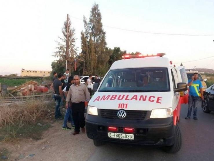 اصابة 9 مواطنين بحادث سير عند مدخل جنين الجنوبي
