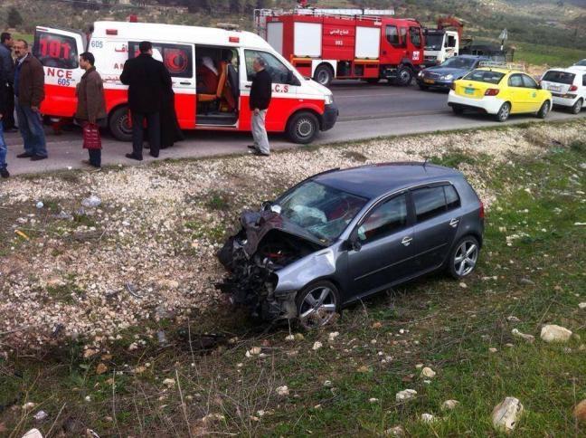 5 اصابات في حادث سير في جنين