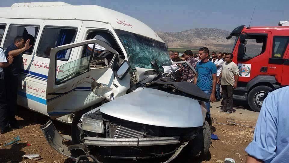 3 إصابات بحادث سير جنوبي جنين