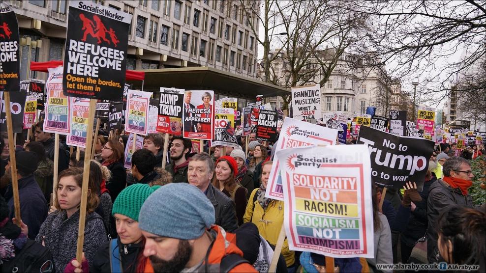  تواصل الاحتجاجات في مدن العالم للأسبوع الثاني رفضًا لإعلان ترامب