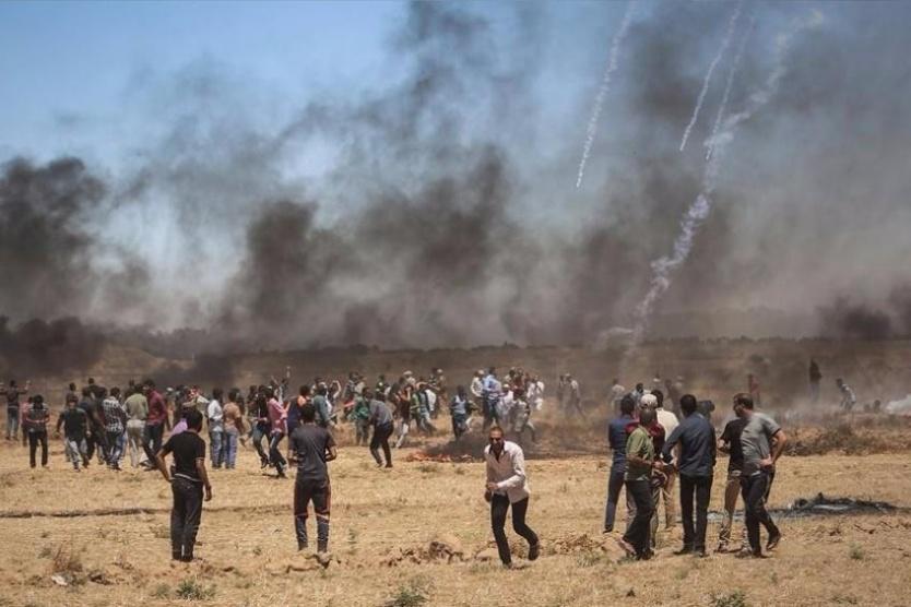 50 إصابة في مواجهات قطاع غزة منها 5 خطيرة