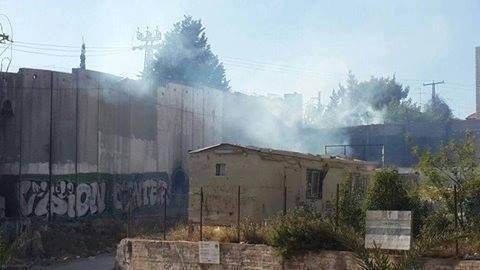 مواجهات عنيفة في حي رأس كبسة بالعيرزية  شرقي القدس 